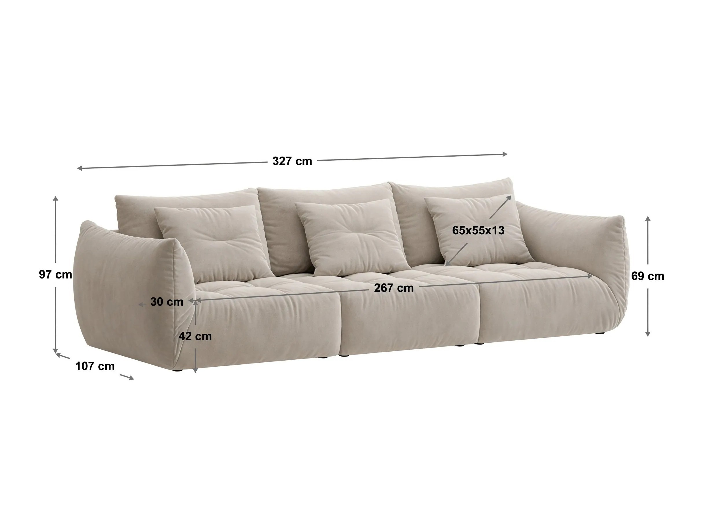 Modulinė sofa Benorli 101 (Wind 75)
