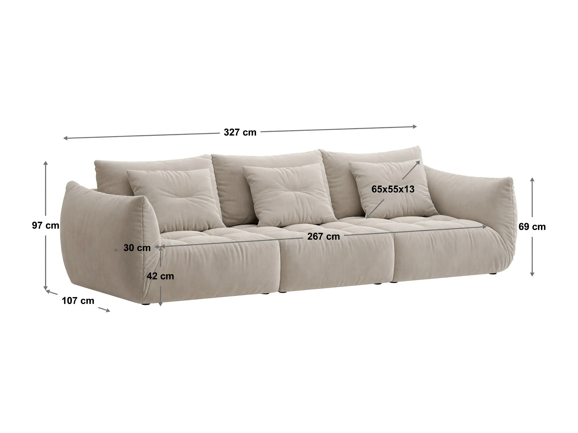 Modulinė sofa Benorli 101 (Wind 84)