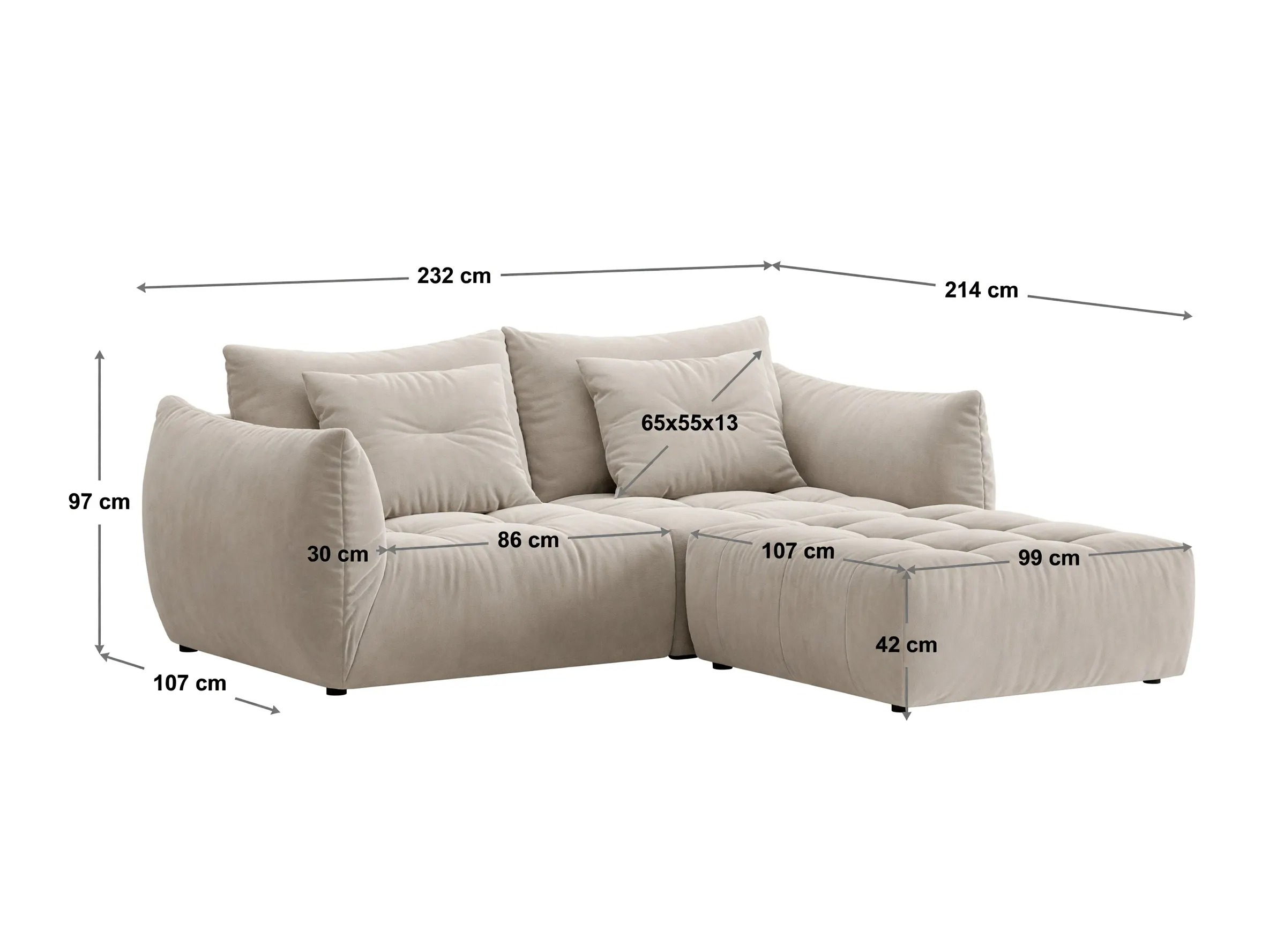 Modulinis minkštas kampas Benorli 102 (Wind 84)