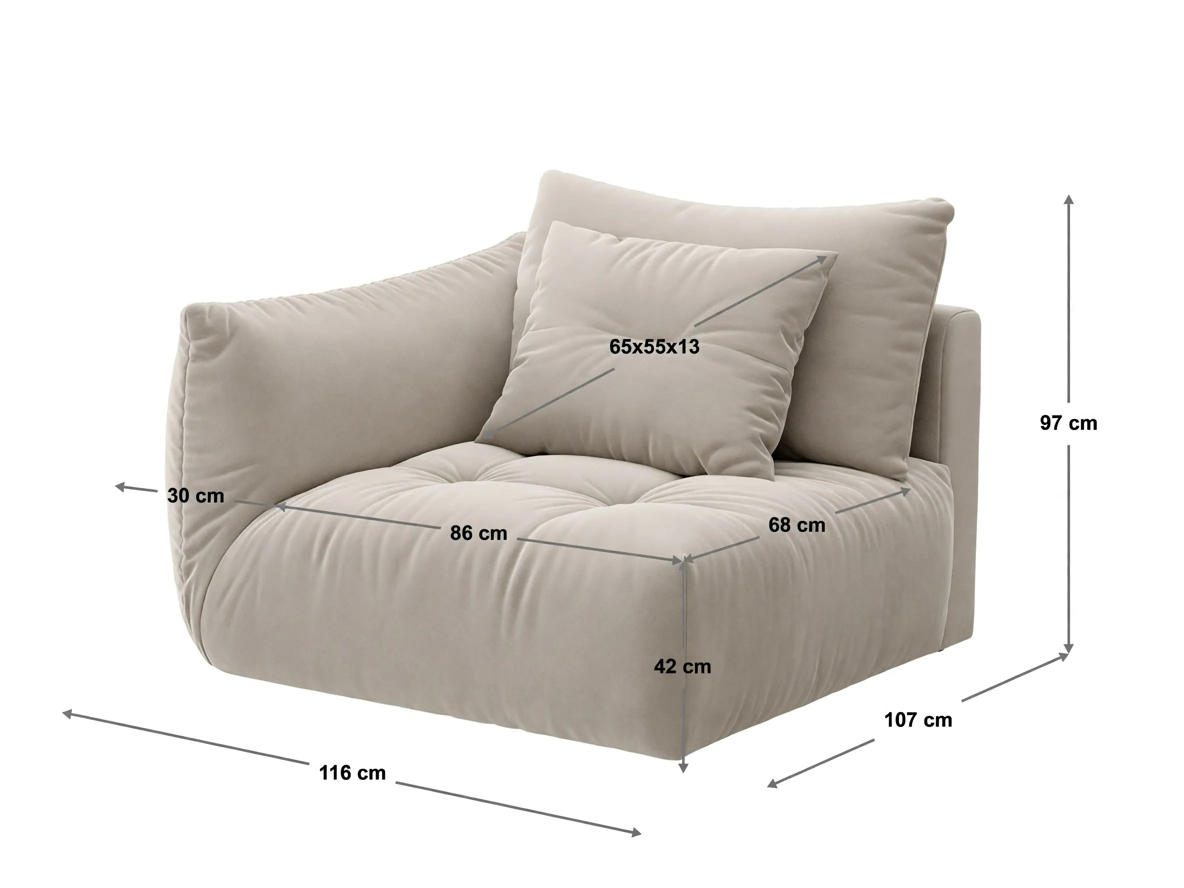 Modulinė sėdimoji dalis Benorli 108 (Wind 75)