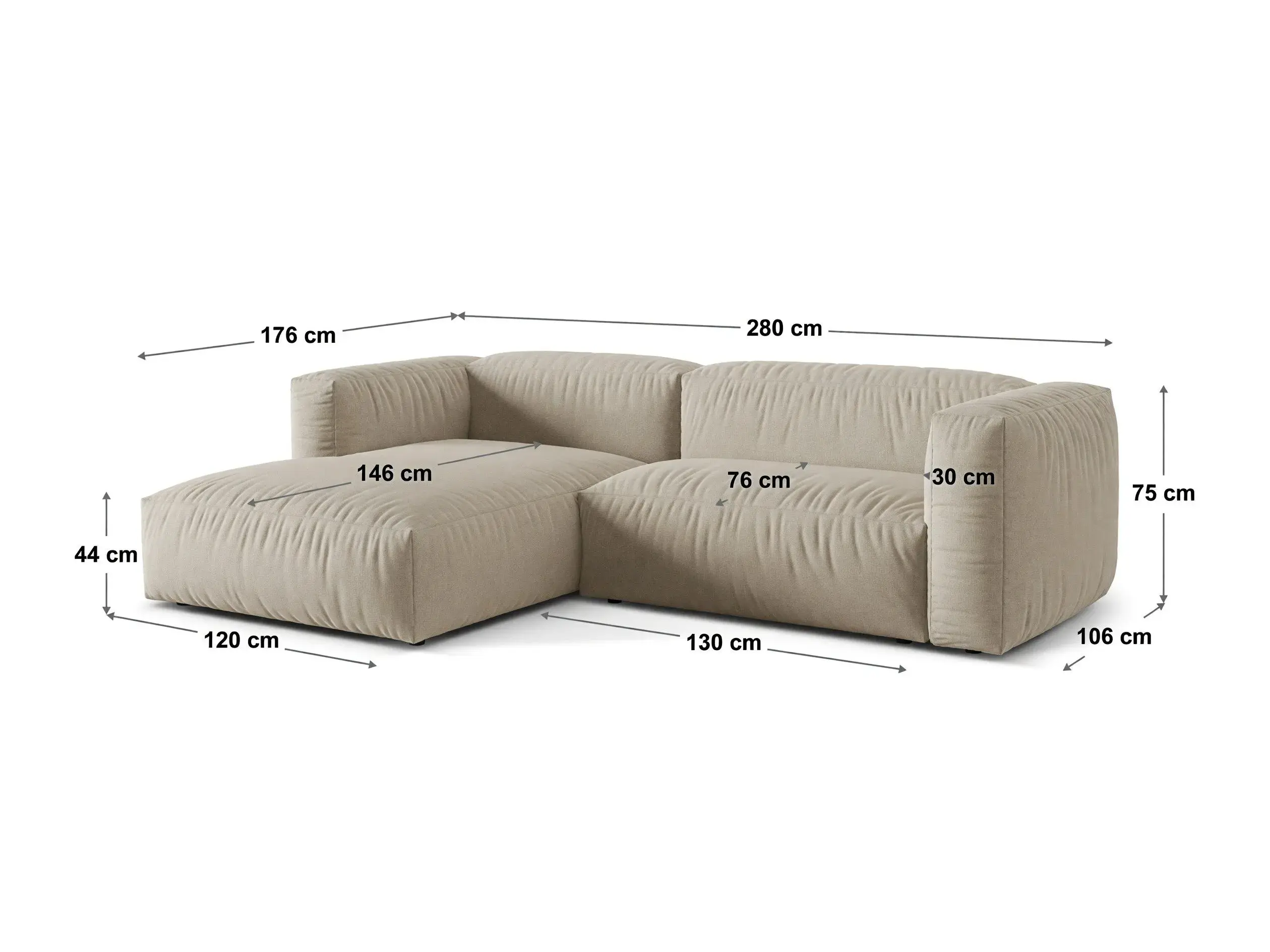 Modulinis minkštas kampas Sorcoro 105 (Vogue 12)