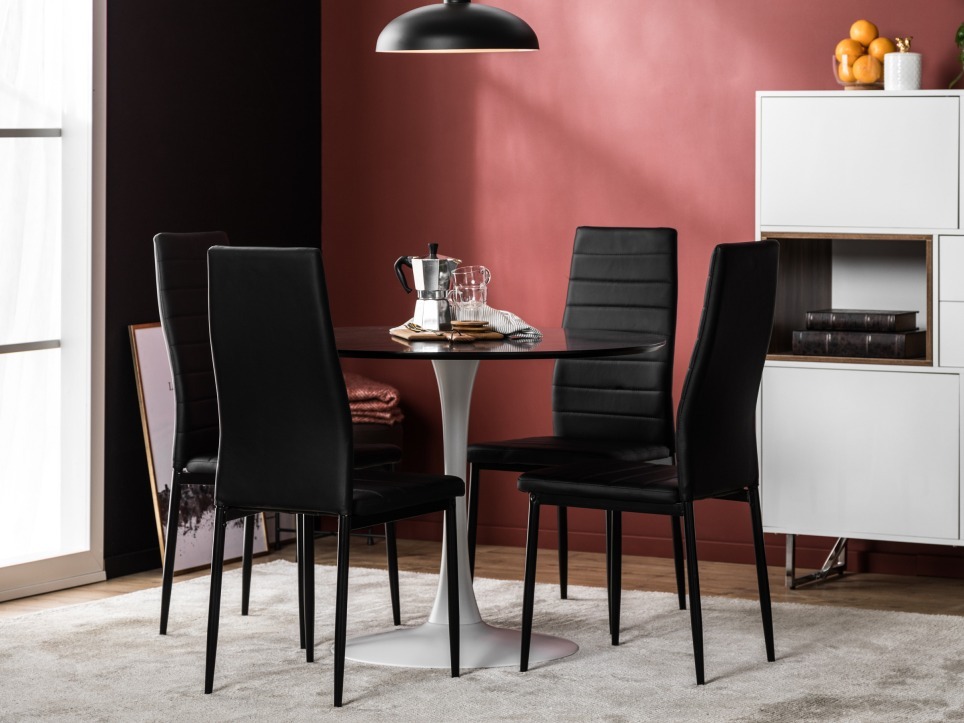 Valgomojo komplektas Scandinavian Choice 760 (Juoda + Balta)