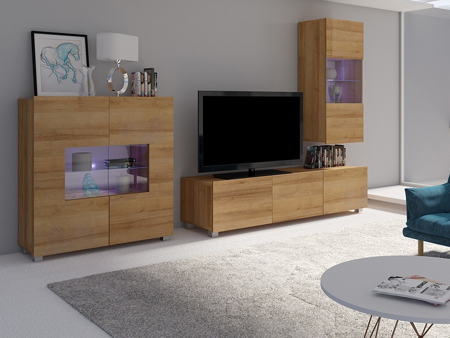 Svetainės komplektas Tivdalu 111 (Auksinis ąžuolas)