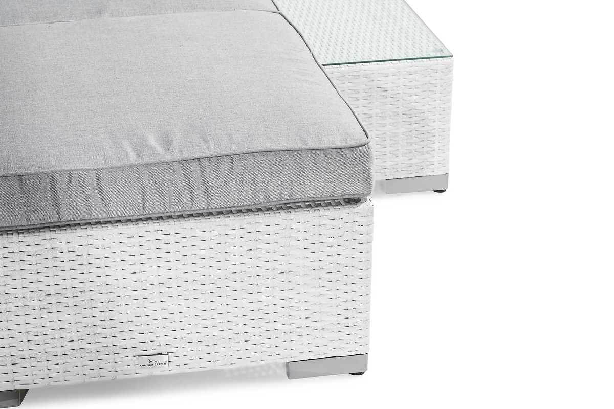 Lauko baldų komplektas Comfort Garden 1421 (Balta + Pilka)