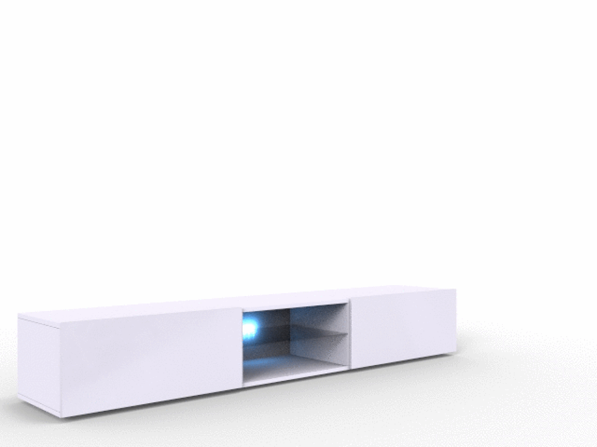 TV staliukas Venenou 124 (Balta + Blizgi balta)