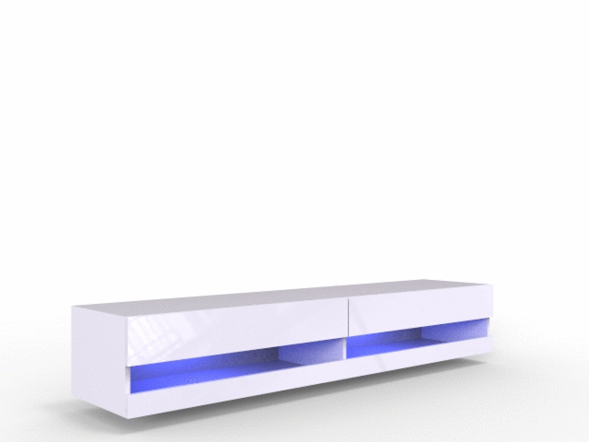 Svetainės komplektas Venenou 113 (Balta + Blizgi balta)